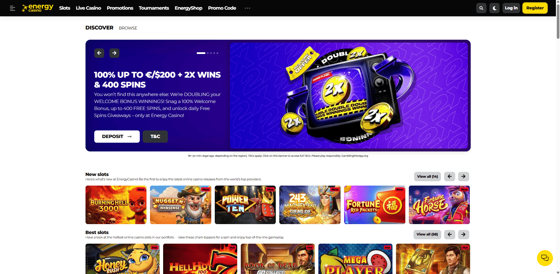 EnergyCasino home