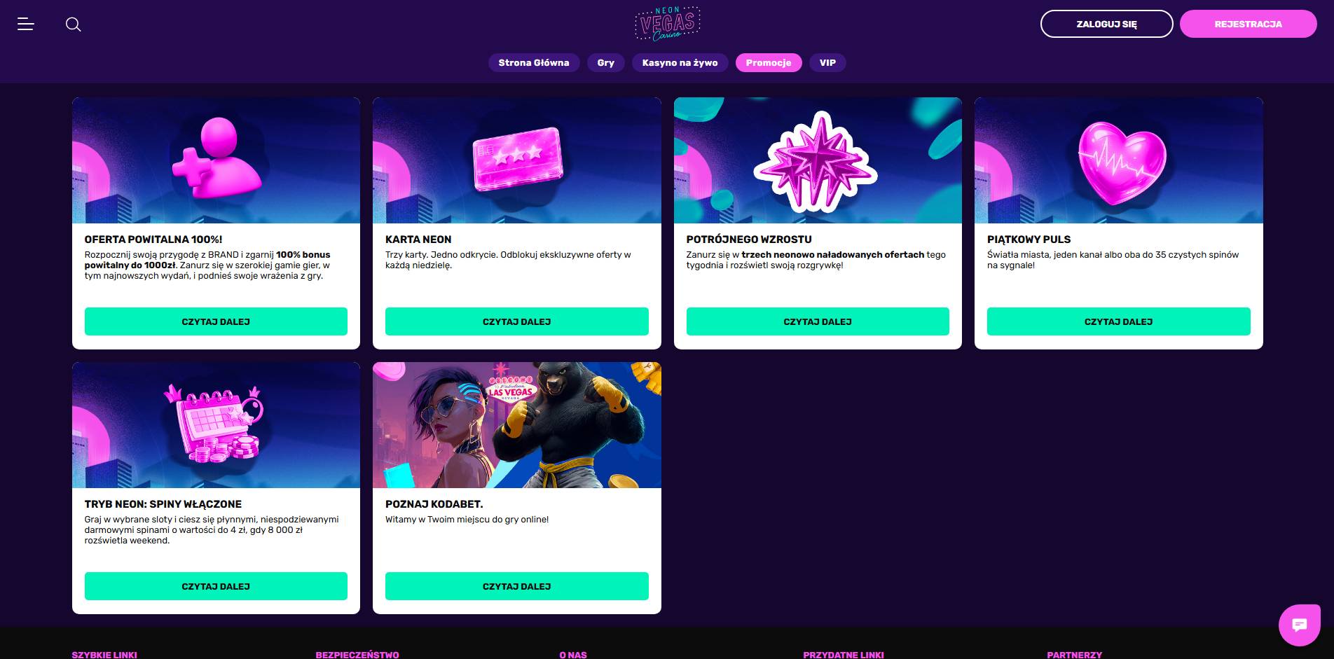 Neon Vegas Casino bonusy i promocje