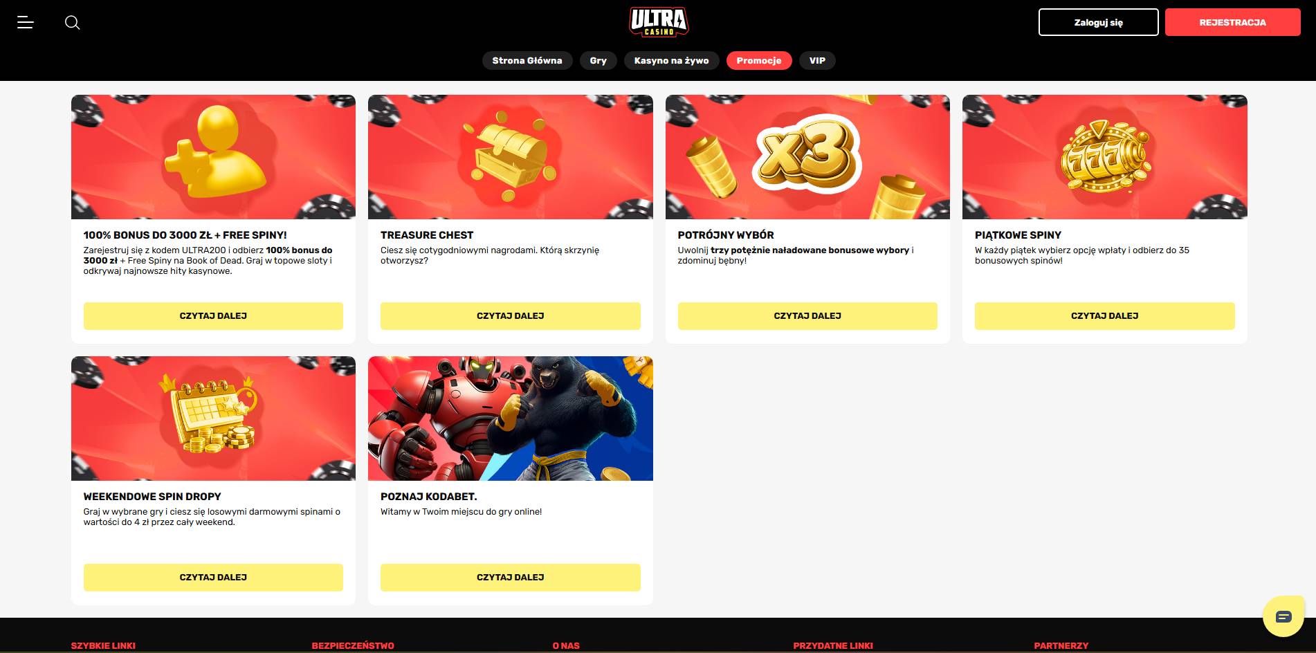 Ultra Casino bonusy i promocje