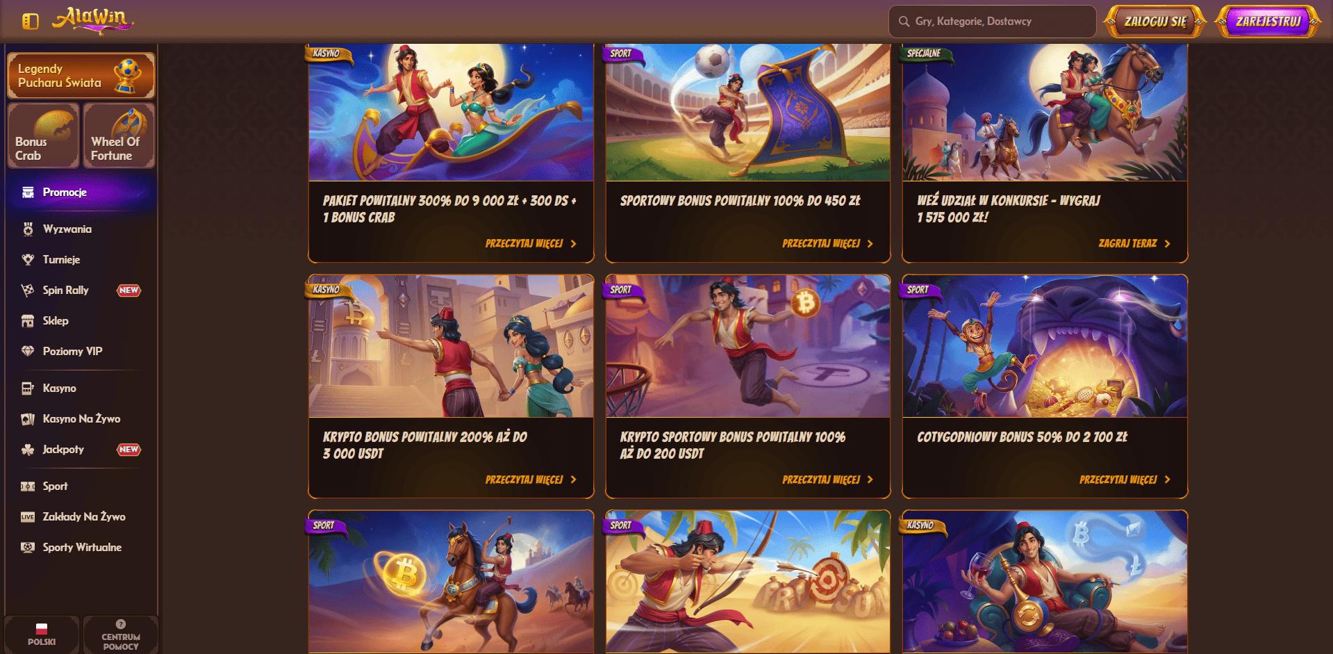 Alawin Casino promocje