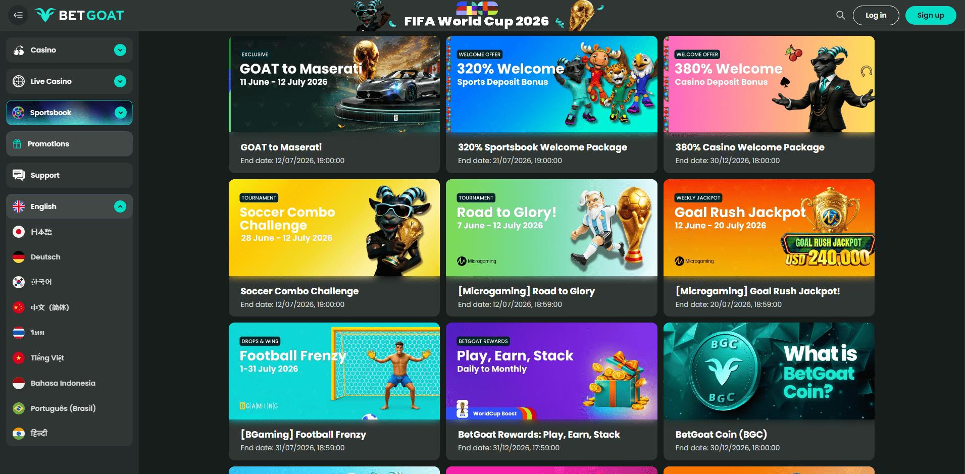 Bet Goat Casino promocje