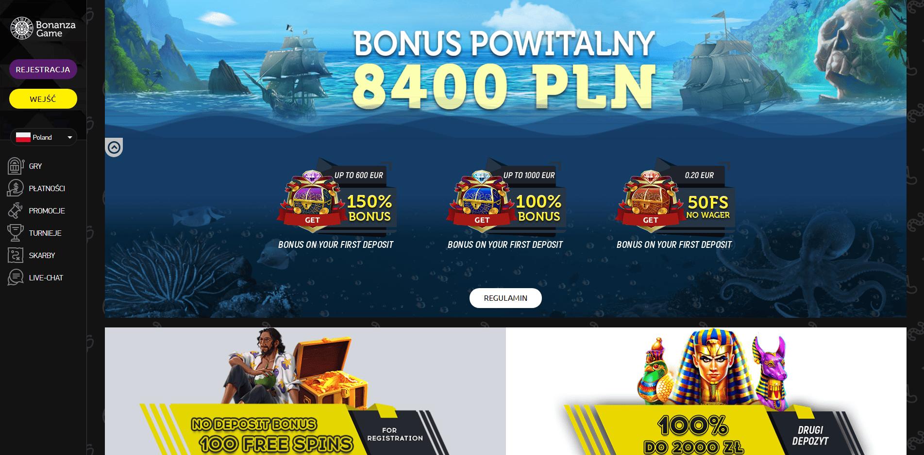 Bonanzagame Casino bonusy Bonanzagame Casino promocje