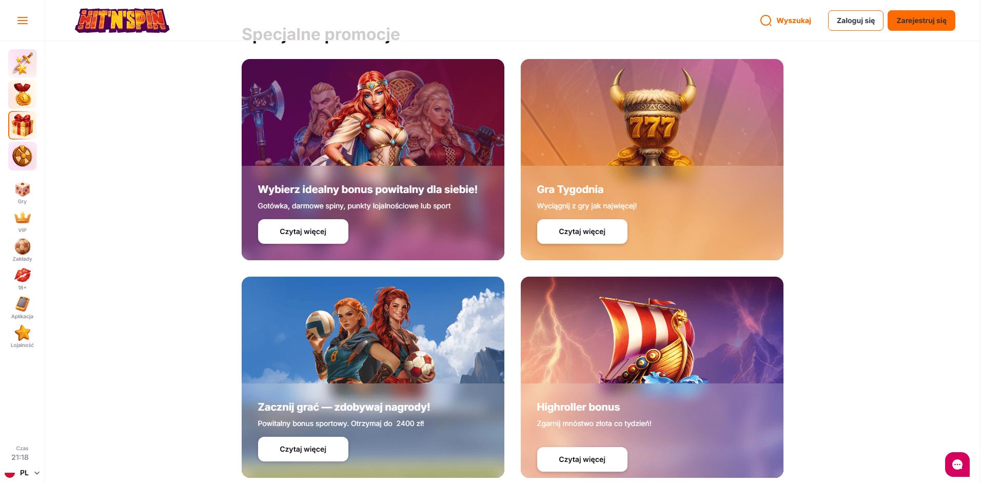 HitnSpin Casino promocje