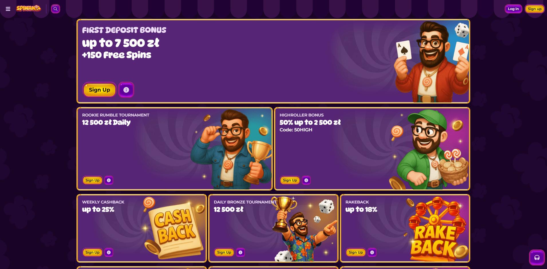Spinania Casino bonusy Spinania Casino promocje