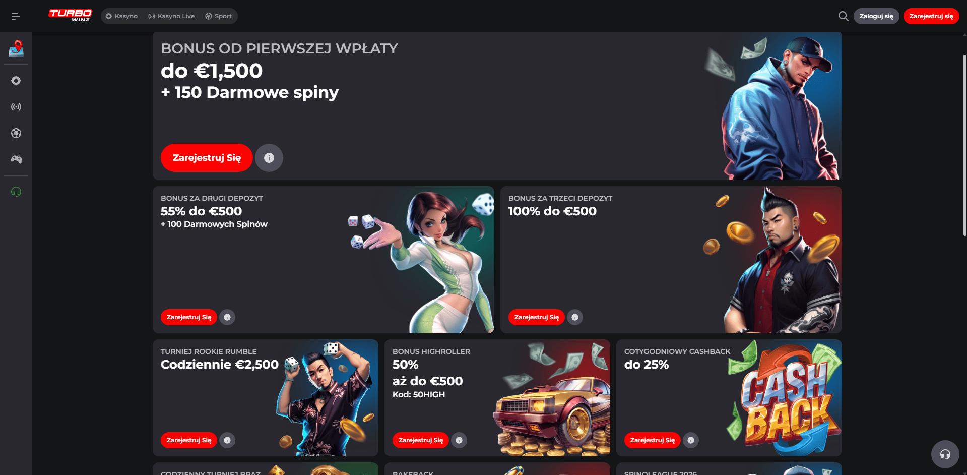 Turbowinz Casino bonusy Turbowinz Casino bonusy