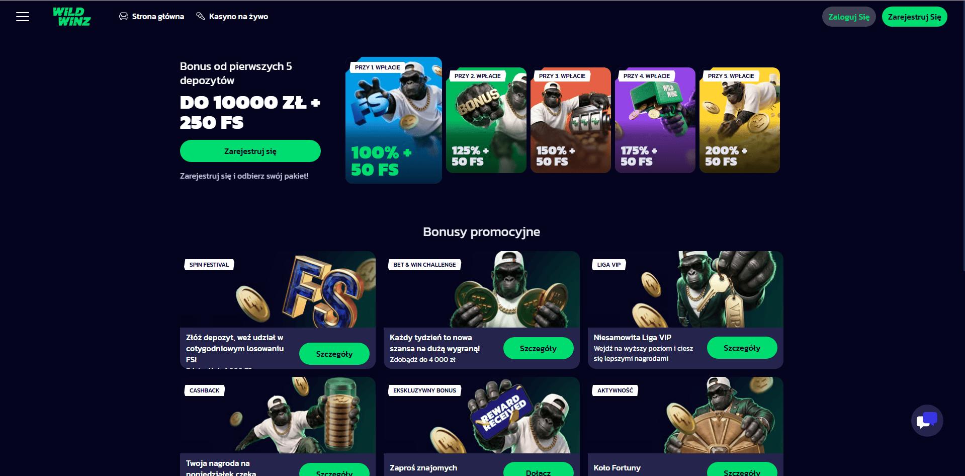 WildWinz Casino bonusy WildWinz Casino bonusy