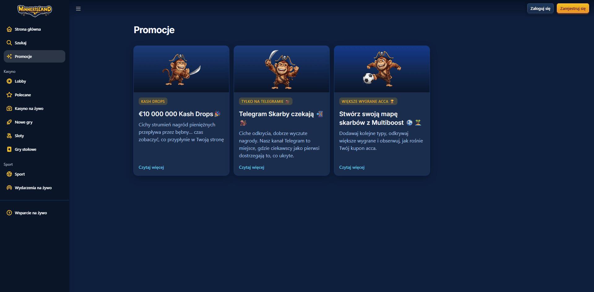 Winner Island Casino promocje