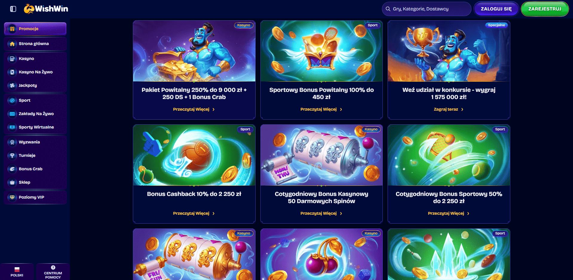WishWin Casino promocje