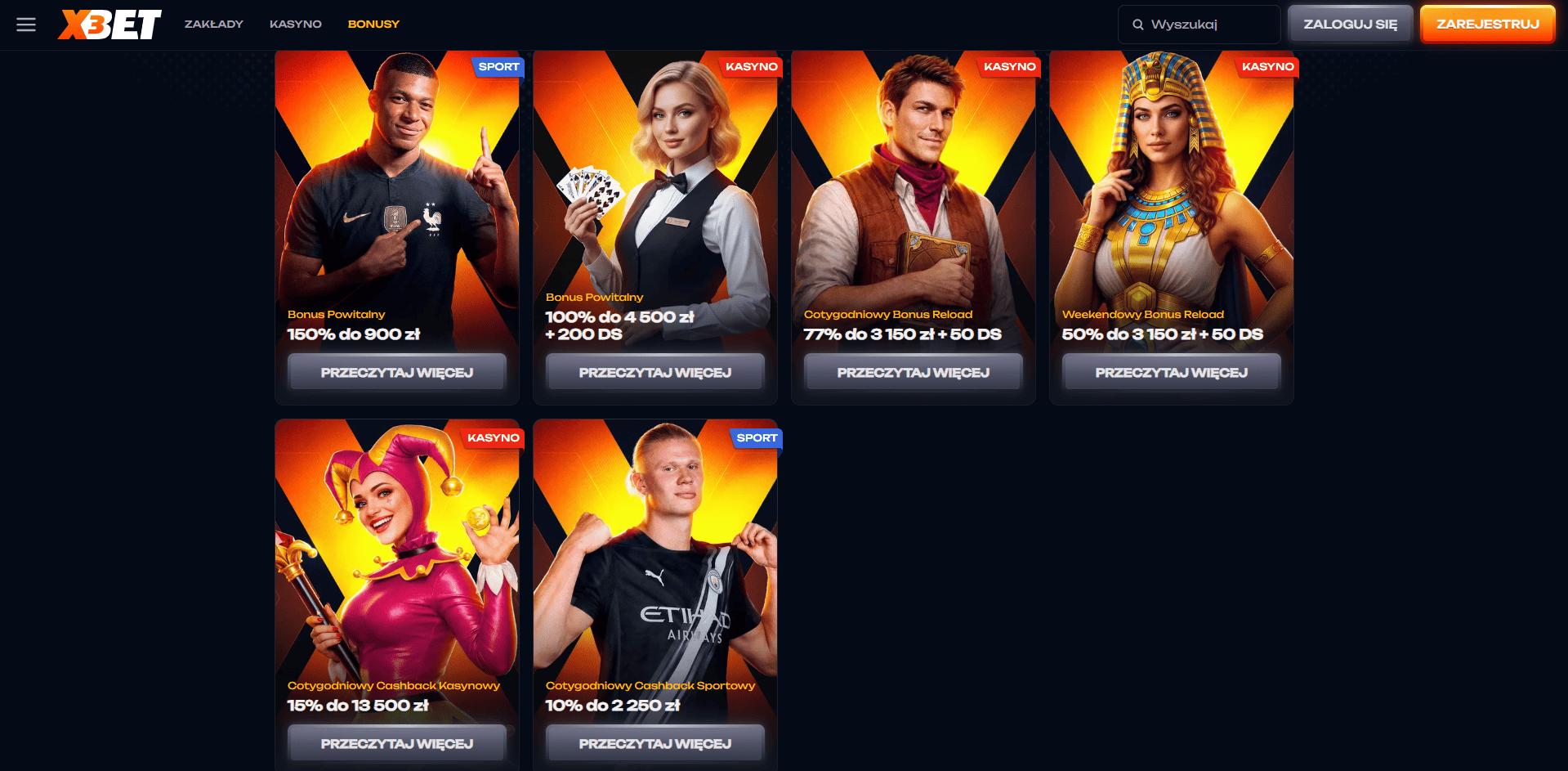 X3Bet Casino bonusy